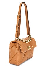 Valentino Garavani Roman Stud Shoulder Bag in Almond Beige, view 3, click to view large image.