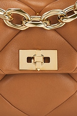 Valentino Garavani Roman Stud Shoulder Bag in Almond Beige, view 7, click to view large image.