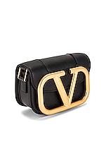 Valentino Garavani Small Supervee Shoulder Bag in Nero, view 4, click to view large image.