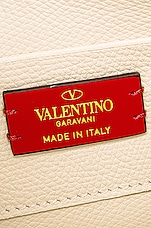 Valentino Garavani Mini V Logo Hobo in Light Ivory, view 7, click to view large image.