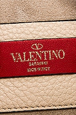 Valentino Garavani Small Rockstud Shoulder Bag in Light Ivory, view 7, click to view large image.