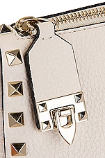Valentino Garavani Small Rockstud Shoulder Bag in Light Ivory, view 8, click to view large image.
