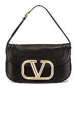 Valentino Garavani Large Supervee Shoulder Bag in Nero, view 1, click to view large image.