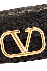 Valentino Garavani Large Supervee Shoulder Bag in Nero, view 7, click to view large image.