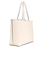 Valentino Garavani Rockstud Tote in Light Ivory, view 4, click to view large image.