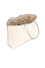 Valentino Garavani Rockstud Tote in Light Ivory, view 5, click to view large image.
