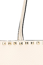 Valentino Garavani Rockstud Tote in Light Ivory, view 6, click to view large image.