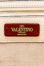Valentino Garavani Rockstud Tote in Light Ivory, view 7, click to view large image.