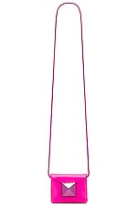 Valentino Garavani One Stud Micro Shoulder Bag in Pink, view 6, click to view large image.