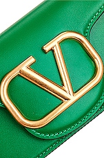 Valentino Garavani Small Loco Shoulder Bag in Gea Green, view 8, click to view large image.