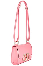 Valentino Garavani Small V Logo Type Shoulder Bag in Candy Rose, view 4, click to view large image.