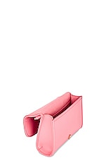 Valentino Garavani Small V Logo Type Shoulder Bag in Candy Rose, view 5, click to view large image.
