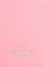 Valentino Garavani Small V Logo Type Shoulder Bag in Candy Rose, view 7, click to view large image.