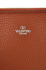 Valentino Garavani Medium Summer Tote Bag in Naturale & Selleria, view 7, click to view large image.