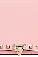Valentino Garavani Rockstud Pouch in Rose Couture, view 7, click to view large image.