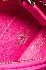 Valentino Garavani V Logo Signature Mini Hobo Bag in Naturale & Pink, view 6, click to view large image.