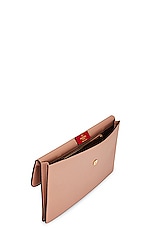 Valentino Garavani V Logo Signature Large Flat Pouch in Rose Cannelle, view 5, click to view large image.