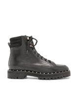 Valentino Garavani Rockstud Hiking Boots in Black, view 1, click to view large image.