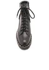 Valentino Garavani Rockstud Hiking Boots in Black, view 4, click to view large image.