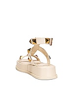 Valentino Garavani Roman Stud Sandals in Light Ivory, view 3, click to view large image.