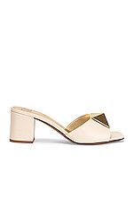 Valentino Garavani One Stud Mules in Light Ivory, view 1, click to view large image.