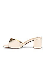 Valentino Garavani One Stud Mules in Light Ivory, view 5, click to view large image.