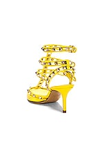 Valentino Garavani Rockstud Ankle Strap Pump in Shocking Yellow, view 3, click to view large image.