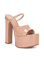 Valentino Garavani Tan Go Slide Mule in Rose Cannelle, view 2, click to view large image.