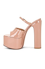 Valentino Garavani Tan Go Slide Mule in Rose Cannelle, view 5, click to view large image.