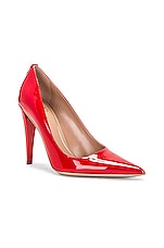 Valentino Garavani Rockstud Skin Pump in Rouge Pur, view 2, click to view large image.