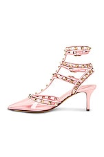 Valentino Garavani Rockstud Ankle Strap Pump in Rose Couture, view 5, click to view large image.