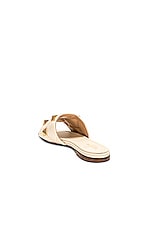 Valentino Garavani Roman Stud Quilted Slide in Light Ivory, view 3, click to view large image.