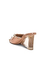 Valentino Garavani Rockstud Skin Wedge in Rose Cannelle & Transparent, view 3, click to view large image.