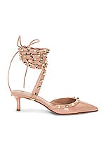Valentino Garavani Rockstud Ankle Strap Pump in Rose Cannelle, view 1, click to view large image.