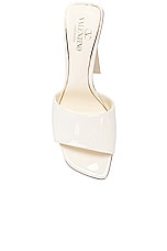 Valentino Garavani Hyper One Stud Slide Mule in Ivory, view 4, click to view large image.