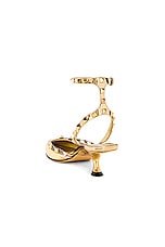 Valentino Garavani Rockstud Ankle Strap Pump in Antique Brass, view 3, click to view large image.
