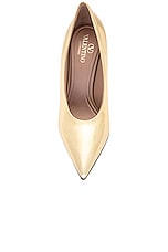 Valentino Garavani Nite Out Pump in Antique Brass Light, view 4, click to view large image.