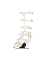Valentino Garavani Rockstud Ankle Strap Pump in Ivory, view 3, click to view large image.