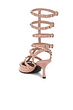 Valentino Garavani Rockstud Ankle Strap Pump in Rose Cannelle, view 3, click to view large image.