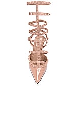 Valentino Garavani Rockstud Ankle Strap Pump in Rose Cannelle, view 4, click to view large image.