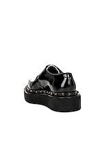 Valentino Garavani Rockstud M-Way Derby Loafer in Nero & Bianco, view 3, click to view large image.