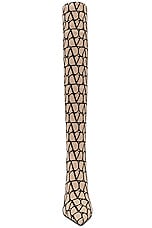 Valentino Garavani Iconographe Over The Knee Boot in Naturale, Nero, & Transparent, view 4, click to view large image.