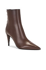 Valentino Garavani Rockstud Bootie in Cacao, view 2, click to view large image.