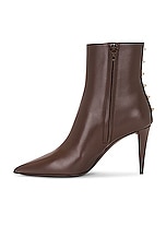 Valentino Garavani Rockstud Bootie in Cacao, view 5, click to view large image.