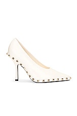 Valentino Garavani Rockstud Ankle Strap Pump in Ivory, view 1, click to view large image.