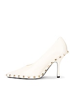 Valentino Garavani Rockstud Ankle Strap Pump in Ivory, view 5, click to view large image.