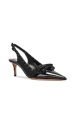 Valentino Garavani Rockstud Bow Sling Back Pump in Nero, view 2, click to view large image.