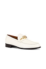 Valentino Garavani V Logo Gate Loafer in Ivory, view 2, click to view large image.
