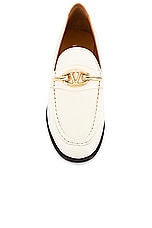 Valentino Garavani V Logo Gate Loafer in Ivory, view 4, click to view large image.