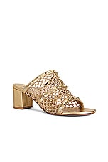 Valentino Garavani Rockstud Slide in Star Gold, view 2, click to view large image.